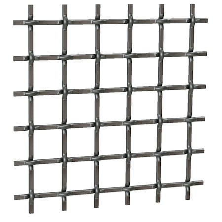 Designs Of Distinction .5in Round Single Square Decorative Grille - Flat Black, 24in W x 72in L Sheet 01SQ2472214FWR1